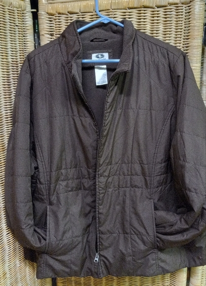 đź’•Athletic Works Jacket Lightweight Quilted Brown, Full Zip Size 3XL - Picture 1 of 9